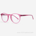 Round D-Frame Acetate Women And Men Optical Frames